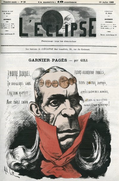 Louis Antoine Garnier-Pages (Garnier Pages) (1803-1878), ranskalainen poliitikko. Kansi "" L