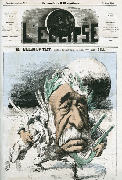 Louis Belmontet (1799-1879), ranskalainen runoilija ja poliitikko. Kansi "" L