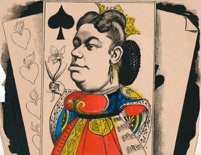 Marie Sass Oopperateatterista, 1867. tekijältä Andre Gill