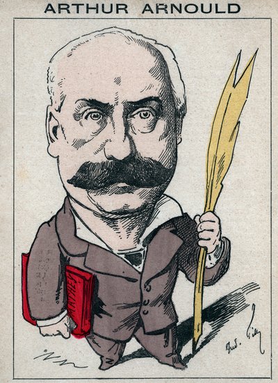 Arthur Arnouldin (1833-1895), ranskalaisen toimittajan ja poliitikon muotokuva, hän osallistui aktiivisesti Pariisin kommuuniin - Andre Gillin sarjakuva elokuvassa "Les Hommes d