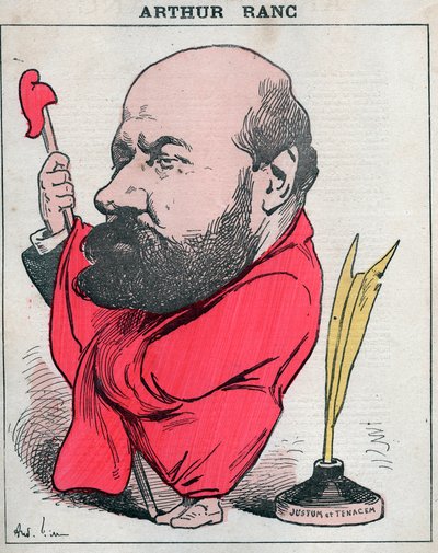 Arthur Rancin (1831-1908) muotokuva ranskalaisesta toimittajasta ja poliitikosta - Andre Gillin sarjakuva elokuvassa "Les Hommes d