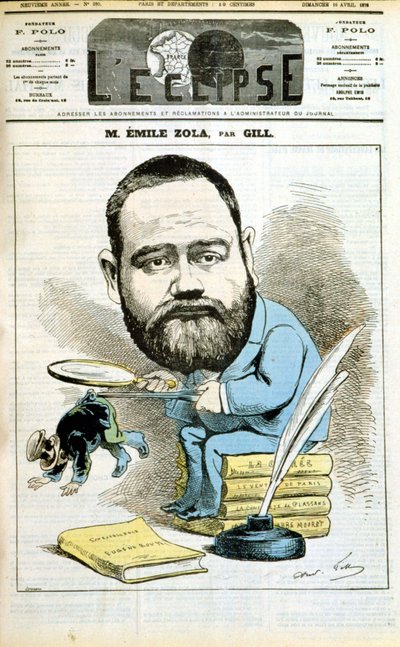 Emile Zolan muotokuva tekijältä Andre Gill