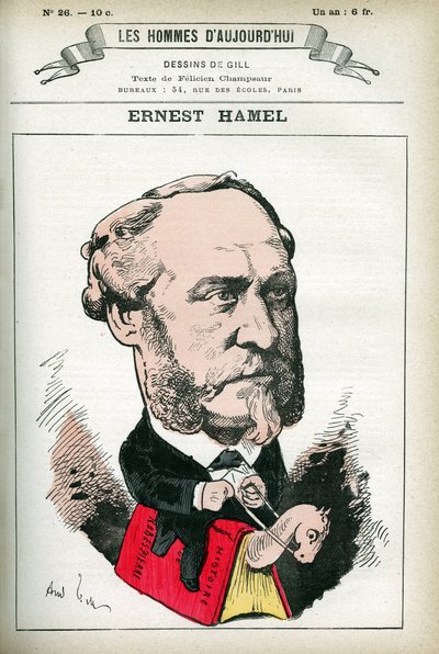 Ernest Hamelin (1826-1898), ranskalaisen lakimiehen ja poliitikon muotokuva. Gillin sarjakuva elokuvassa "Les Homme d