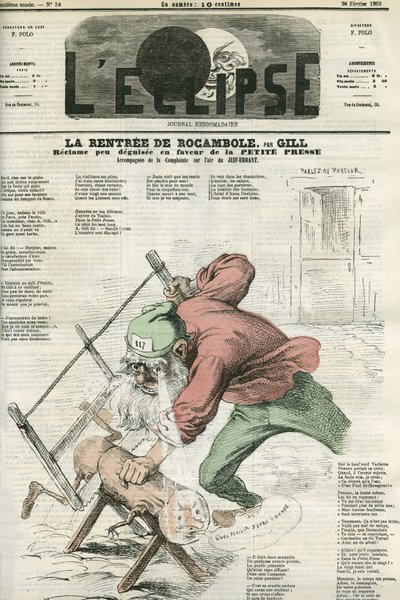 Rocamelin vuokra, "La Petite Presse" -ilmoitus. Kansi "" L