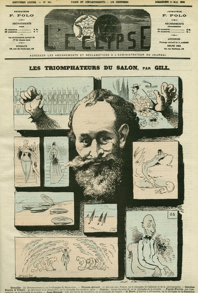 Edouard Manet (1832-1883), ranskalainen taidemaalari, Salonin voittajat tai poissaolon voitto. Kansi "" L