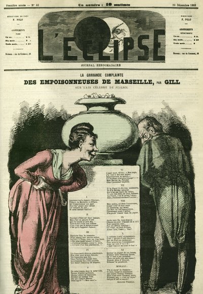 Suuri valitus "" Poisonneuses de Marseille"". Kansi "" L