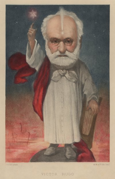 Victor Hugo, ranskalainen runoilija, kirjailija ja näytelmäkirjailija tekijältä Andre Gill