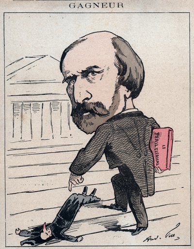 Wladimir Gagneur (1807-1889) Fourieristi ja sosialistinen taloustieteilijä, Juran edustaja (1873) - Andre Gillin sarjakuva elokuvassa "Les Hommes d