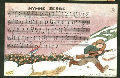 Postikortti, satiirinen väreissä: Helle (1875-1945) Kuvitus: Andre Helle (1875-1945) tekijältä Andre Helle