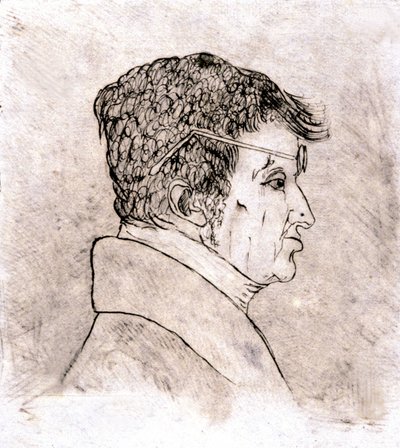 Andre Marie Ampere, omakuva c. 1805-1810 (piirustus) tekijältä Andre Marie Ampere