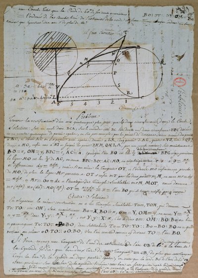 Ympyrän kaaren korjaus, 8. heinäkuuta 1788 tekijältä Andre Marie Ampere