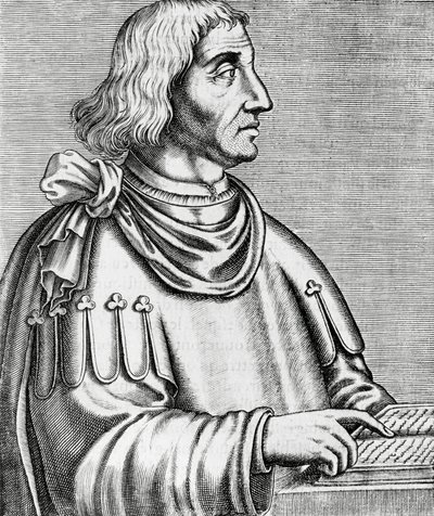 Muotokuva Philippes de Comminesista (noin 1445-noin 1512), historioitsija ja diplomaatti, kaiverrus teoksesta The True Portraits and Lives of Illustrious Men tekijältä Andre Thevet