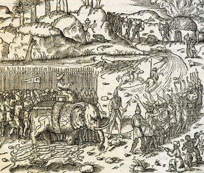 Sofalan valtakunta, Mosambikin kultakaivokset, kaiverrus Universal Cosmology, Andre Thevet (1504-1592), Pariisi tekijältä Andre Thevet