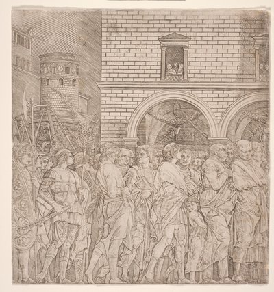 Caesarin voitot : Senaattorit, n. 1495 (kaiverrus) tekijältä Andrea (school of) Mantegna