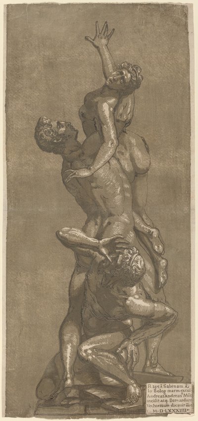 Sabiinin raiskaus, 1584. tekijältä Andrea Andreani