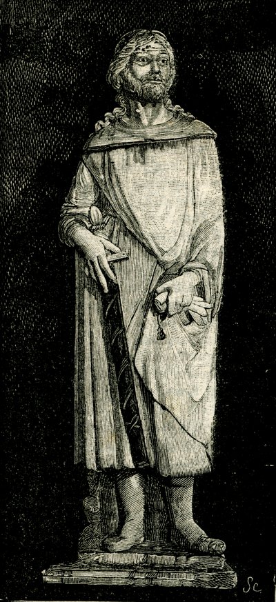 Julianus Hospitaller, Andrea Della Robbian (1435-1525 tai 1528) patsas, Madonna del Buon Consiglion oratorio, Prato, Toscana, Italia, puupiirros Le cento citta d