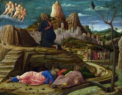 Agony in the Garden, n. 1460 (tempera paneelissa) tekijältä Andrea Mantegna