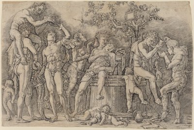 Bacchanal viinialtaalla tekijältä Andrea Mantegna