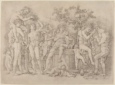 Bacchanal viinialtaalla tekijältä Andrea Mantegna