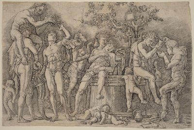 Bakkanaali ja viinisammio tekijältä Andrea Mantegna