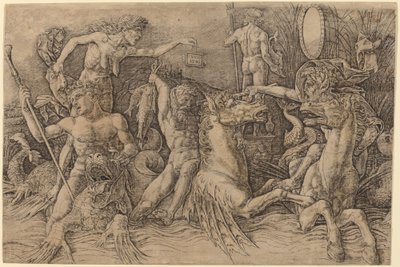 Merijumalien taistelu [vasen puoli] tekijältä Andrea Mantegna