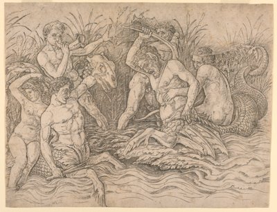Battle of the Sea Gods, oikea puoli tekijältä Andrea Mantegna