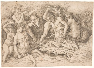 Battle of the Sea Gods, oikea puoli tekijältä Andrea Mantegna