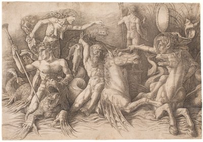 Battle of the Sea Gods, vasen puoli tekijältä Andrea Mantegna