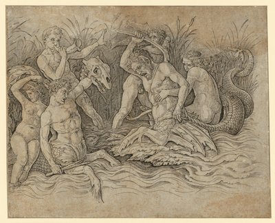 Merijumalten taistelu tekijältä Andrea Mantegna