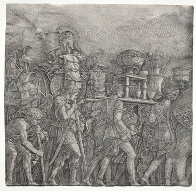Caesarin voitot: The Corselet Bearers, n. 1495. tekijältä Andrea Mantegna