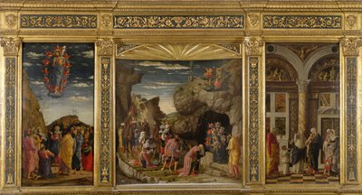 Triptyykki Uffizi Triptyykki Uffizi, noin 1463-1464. tekijältä Andrea Mantegna