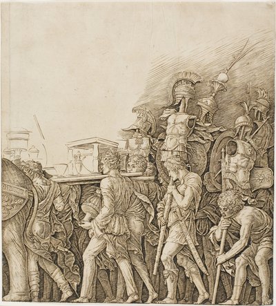 Caesarin voitto: Sotilaat, jotka kantavat palkintoja tekijältä Andrea Mantegna