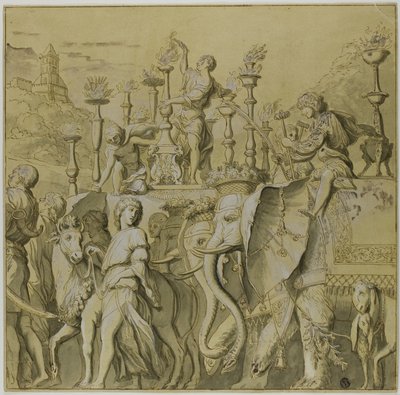 Julius Caesarin voitot: Canvas nro V tekijältä Andrea Mantegna