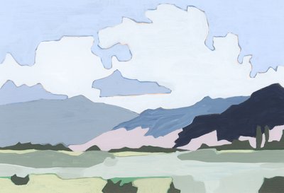 Unenomainen taivas, 2023 (akryyli paperille) tekijältä Andrea Mejia