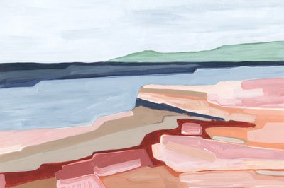Layers of land, 2023 (akryyli paperille) tekijältä Andrea Mejia