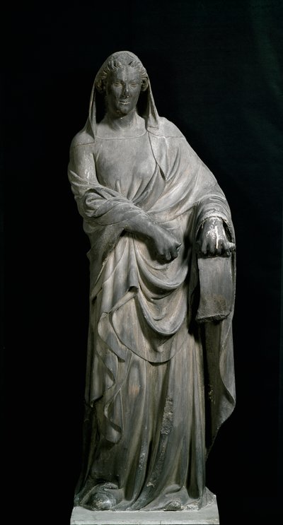 Tiburin sibylla, kellotornista. Marmori veistos tekijältä Andrea Pisano