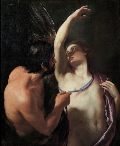 Daedalus ja Icarus, n. 1645 tekijältä Andrea Sacchi