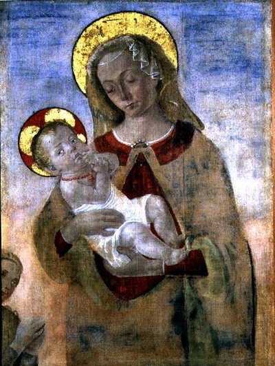 Madonna ja lapsi tekijältä Andrea del (school of) Verrocchio