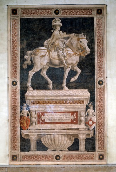 Niccolo da Tolentinon ratsastusmonumentti (erillinen fresko tekijältä Andrea del Castagno