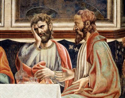 Viimeinen illallinen, yksityiskohta Jamesista, Alfeuksen ja Simonin pojasta (Fresko tekijältä Andrea del Castagno