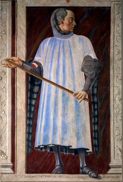 Napolin suuren senechalin Niccolo Acciaiuolin muotokuva (Fresko tekijältä Andrea del Castagno