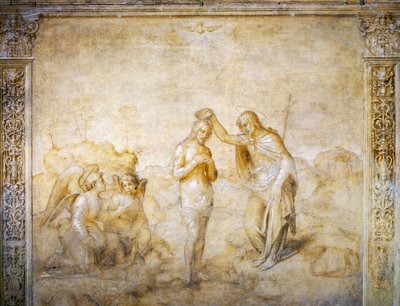 Pyhä Johannes kastaa Jeesuksen tekijältä Andrea del Sarto