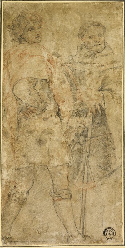 Pyhä Mikael ja San Giovanni Gualberto tekijältä Andrea del Sarto