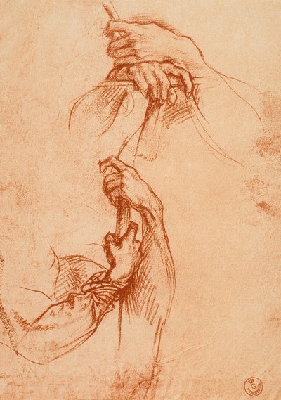 Käsien tutkimus tekijältä Andrea del Sarto