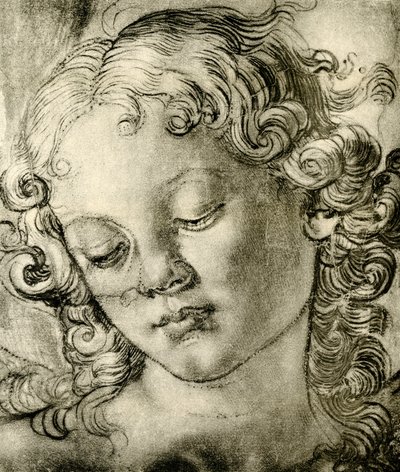 Enkelin pää tekijältä Andrea del Verrocchio