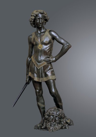 David voitti Goljatin, noin 1470. tekijältä Andrea del Verrocchio