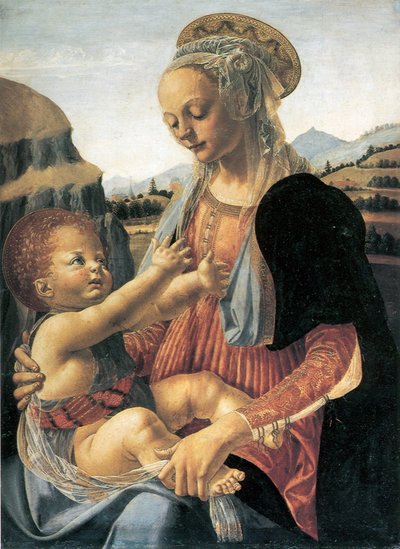 Saksa: Maria mit dem Kind Neitsyt ja istuva lapsi (Maria mit dem Kind) tekijältä Andrea del Verrocchio