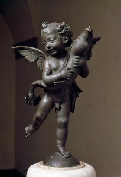 Rakkautta delfiiniin Verrocchion pronssiveistos tekijältä Andrea del Verrocchio