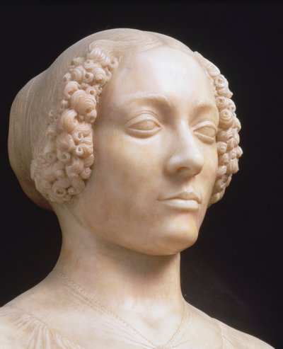 Nainen kukkakimpun kanssa, n.1475-80, marmori yksityiskohta kuvasta 434102. tekijältä Andrea del Verrocchio