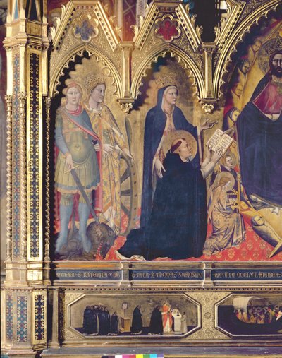 Strozzin alttaritaulu, 1357, taulun yksityiskohta 72246 taulusta. tekijältä Andrea di Cione Orcagna